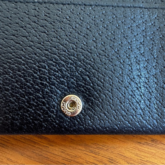 Authentic Gucci GG Black Canvas Bi-Fold Wallet w/ Boot and Gucci Logo Charm - Picture 8 of 9